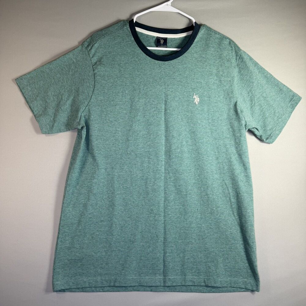 U.S. Polo Assn T-Shirt Mens Green Crewneck Short Sleeve Tee Logo